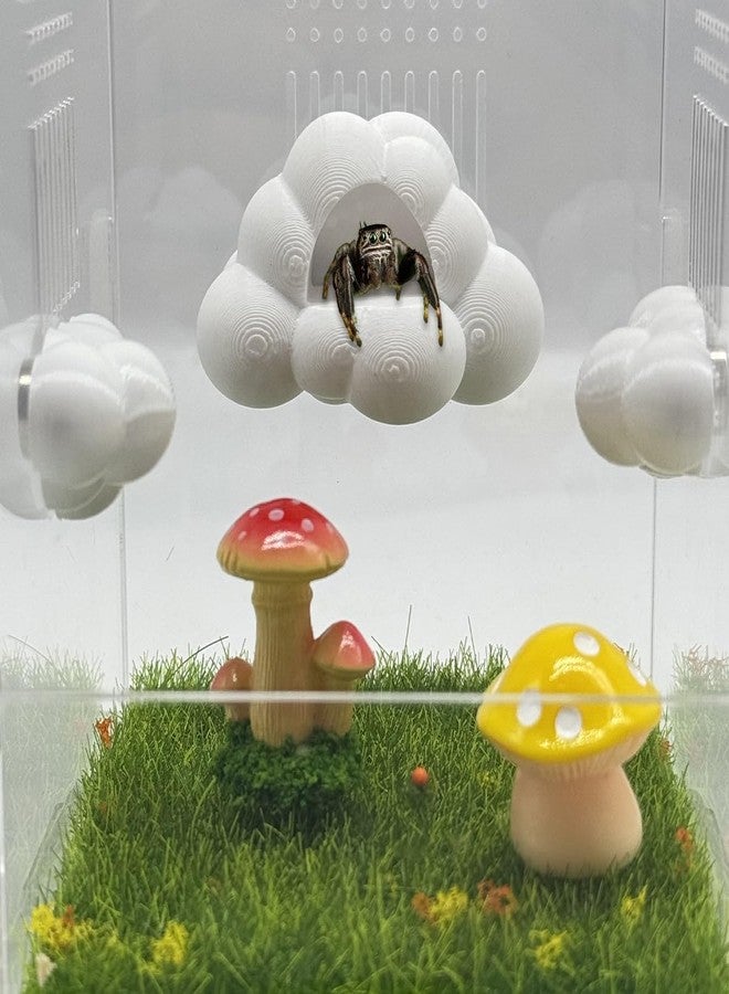 Julang Jumping Spider Enclosure Accessories - 3 Pcs Jumping Spider Cloud Modelling Platforms with Magnetic Mounting for Climbing, Resting and Exploration - Image 4